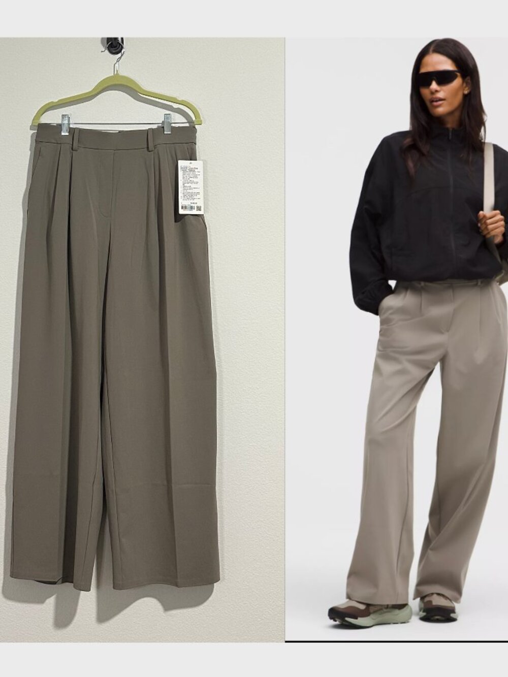 Lululemon Daydrift High Rise Trouser - Wide Leg - Size L - Color Warm Ash Grey